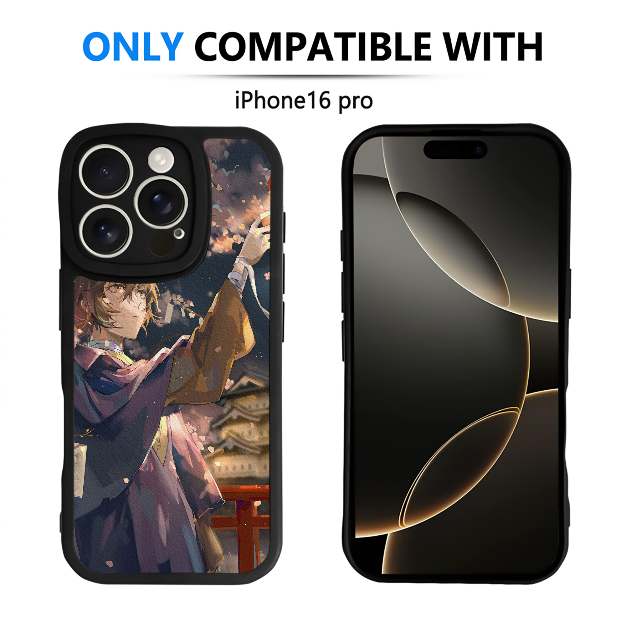 （画像用） 文豪ストレイドッグス Bungo Stray Dogs 【iPhone 16シリーズ対応】シリコンスマホケース（レザー調） 材質：シリコン